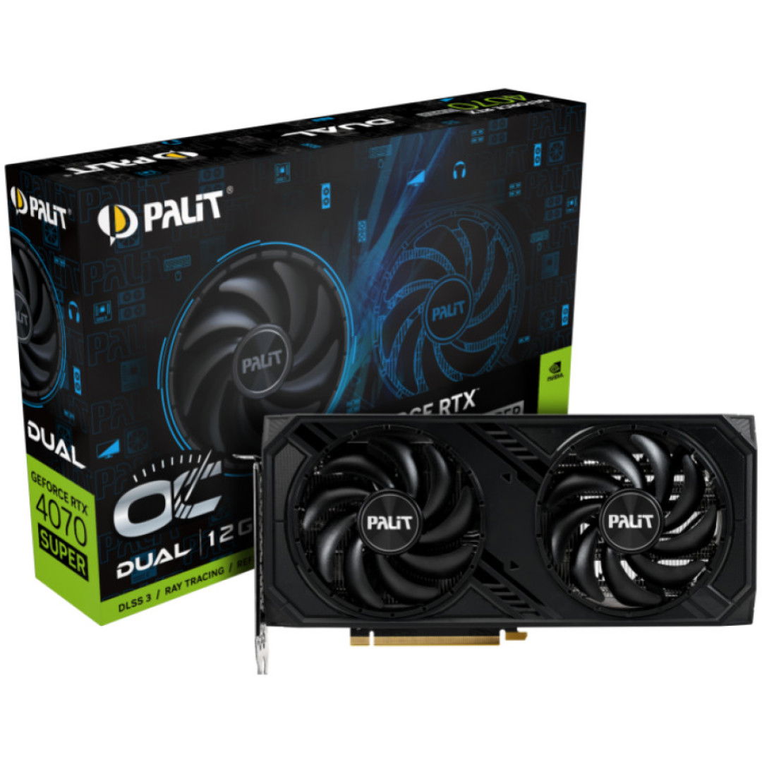 Grafična kartica nVidia RTX4070 Super Palit Dual - 12GB GDDR6X (NED407S019K9-1043D)