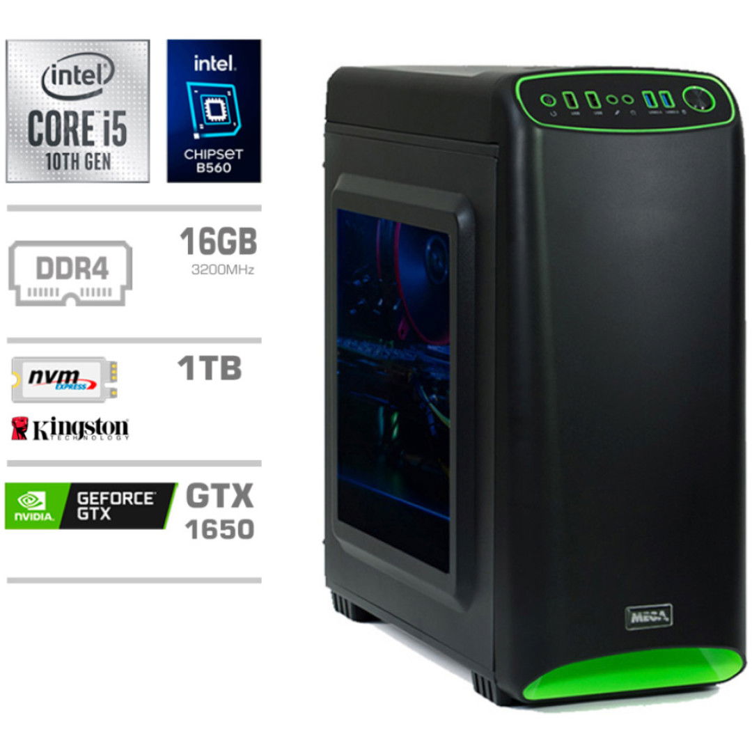 Računalnik MEGA MT 4000S i5-10400F/GTX1650/16GB/1TB-4.0/350W/Brez OS