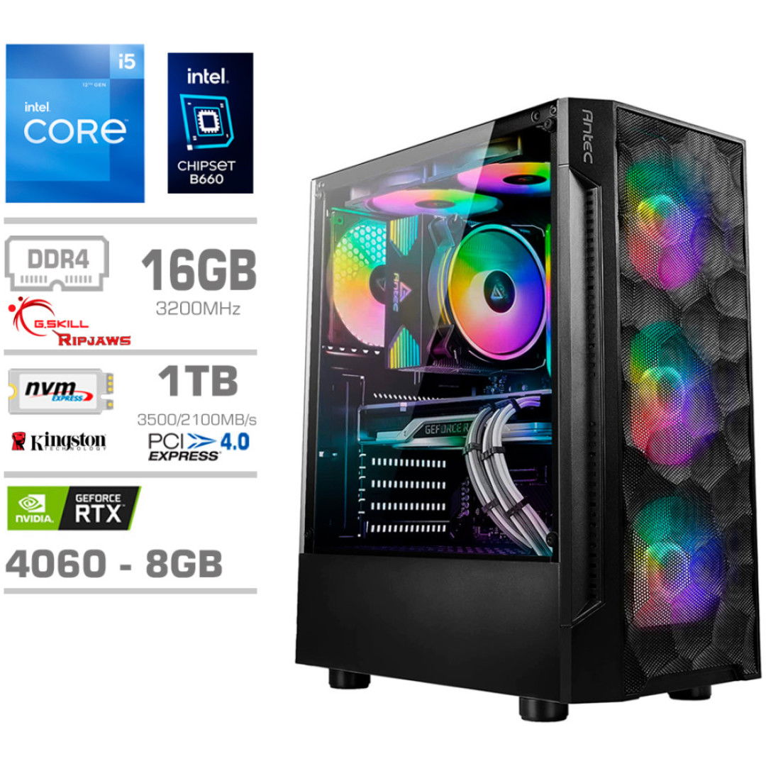 Računalnik MEGA TWR S7 i5-12600K/RTX4060/16GB/1TB-4.0/750W/Brez OS RGB