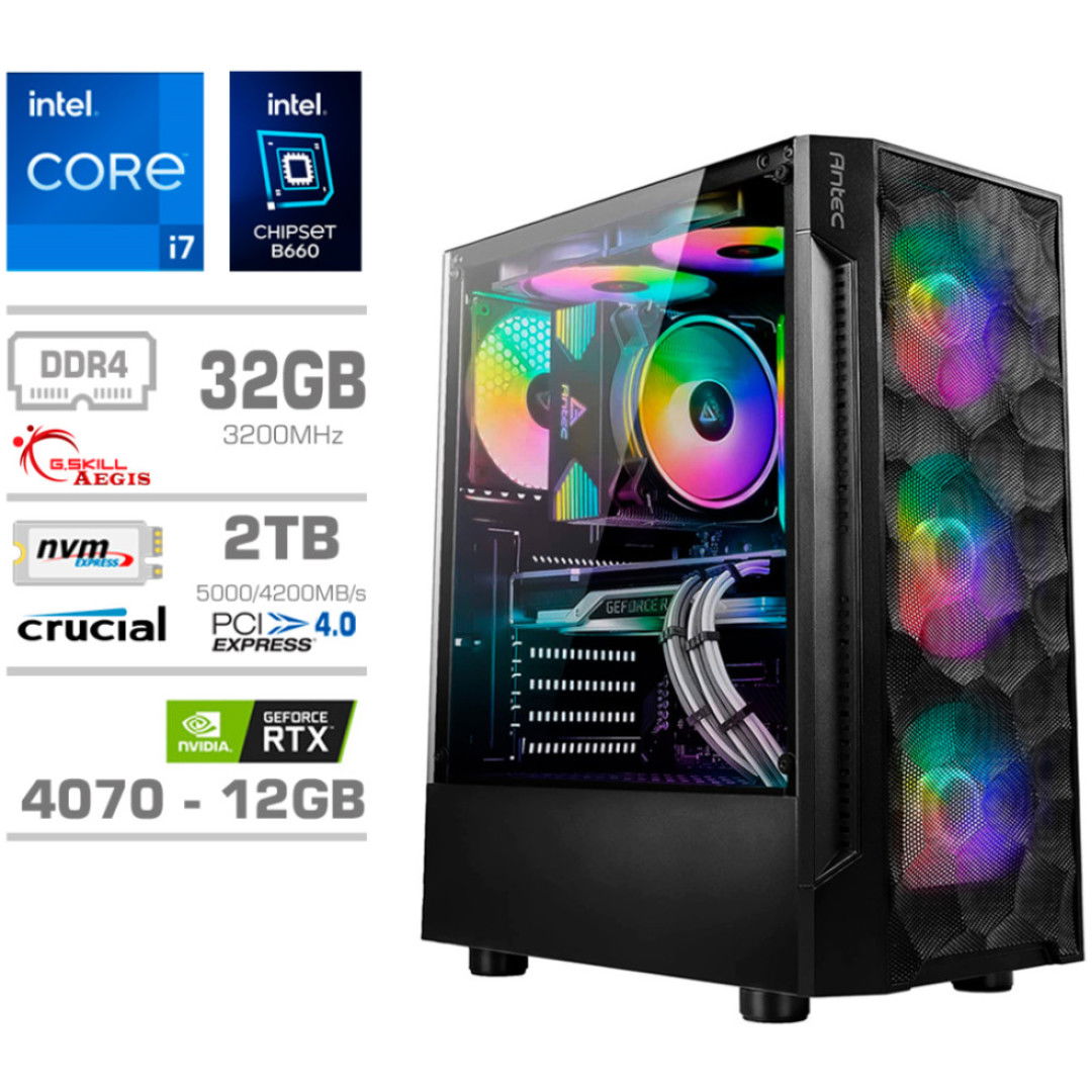 Računalnik MEGA TWR S7 i7-12700K/RTX4070/32GB/2TB-4.0/750W/Brez OS RGB