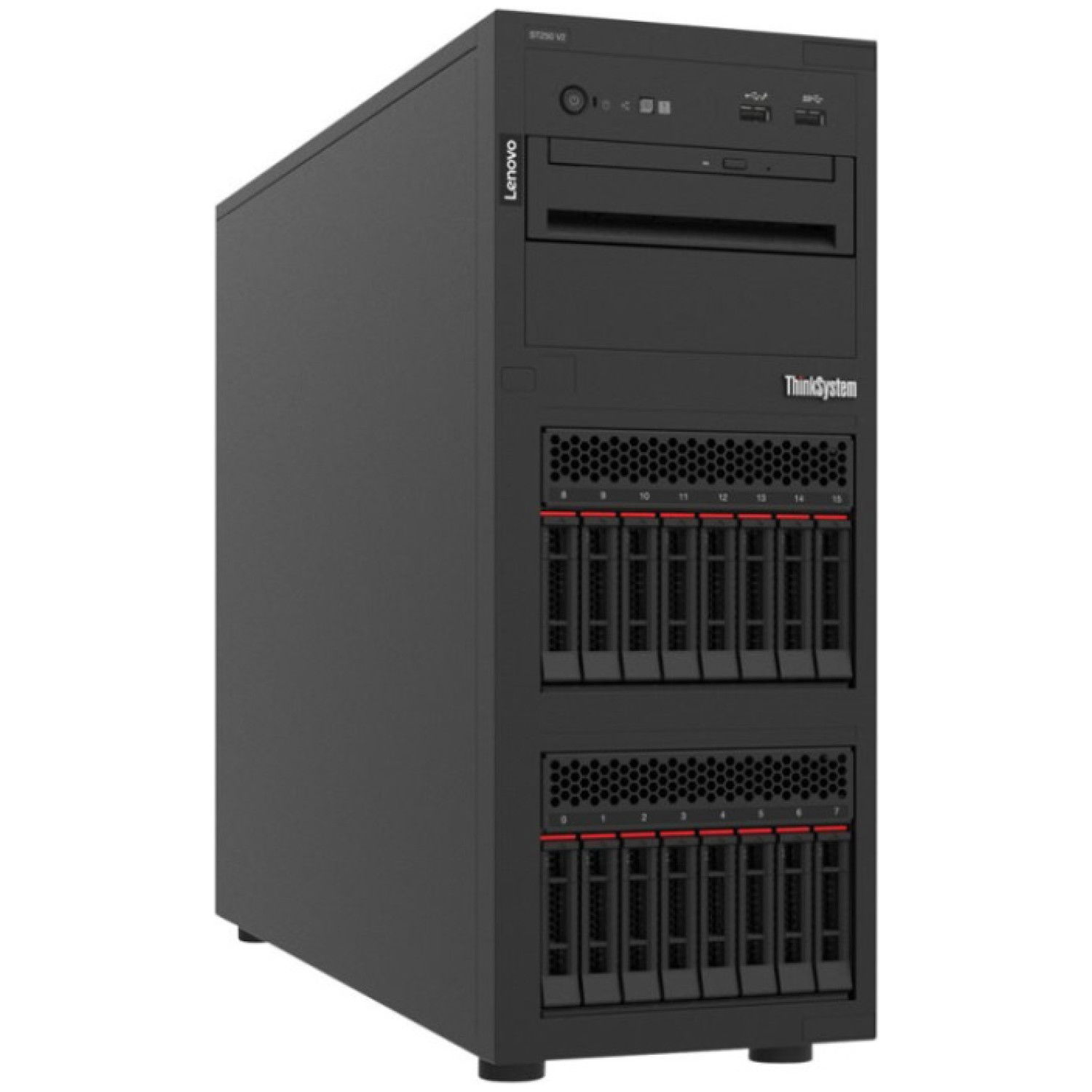 Strežnik LENOVO ISG ThinkSystem ST250 V2 Xeon E-2356G 6C 3.2GHz 12MB Cache/80W 1x32GB O/B 2.5inch HS 8 5350-8i HS 750W Titanium XCC Enterpris