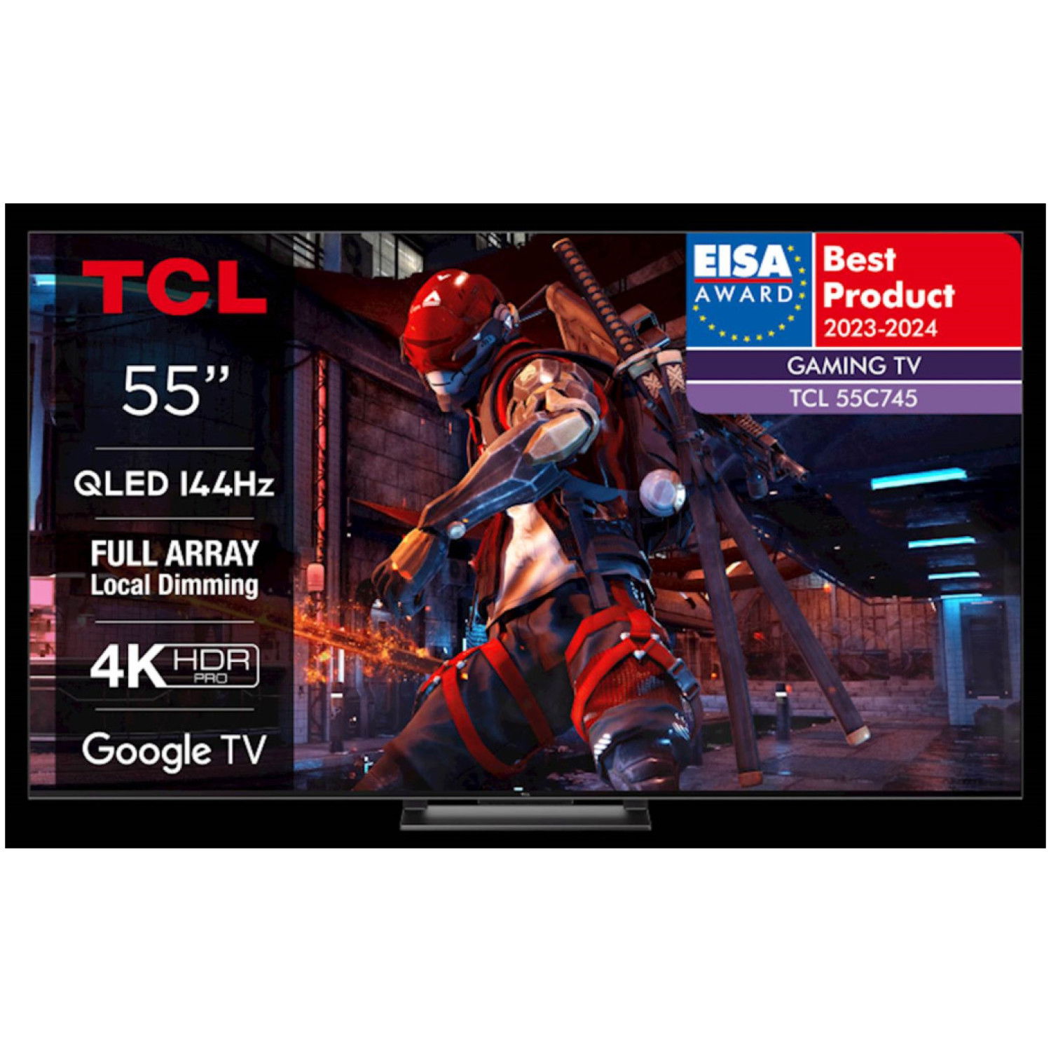 TCL C74 Series 55C745 TV 139.7 cm (55") 4K Ultra HD Smart TV Wi-Fi Black 1000 cd/m²