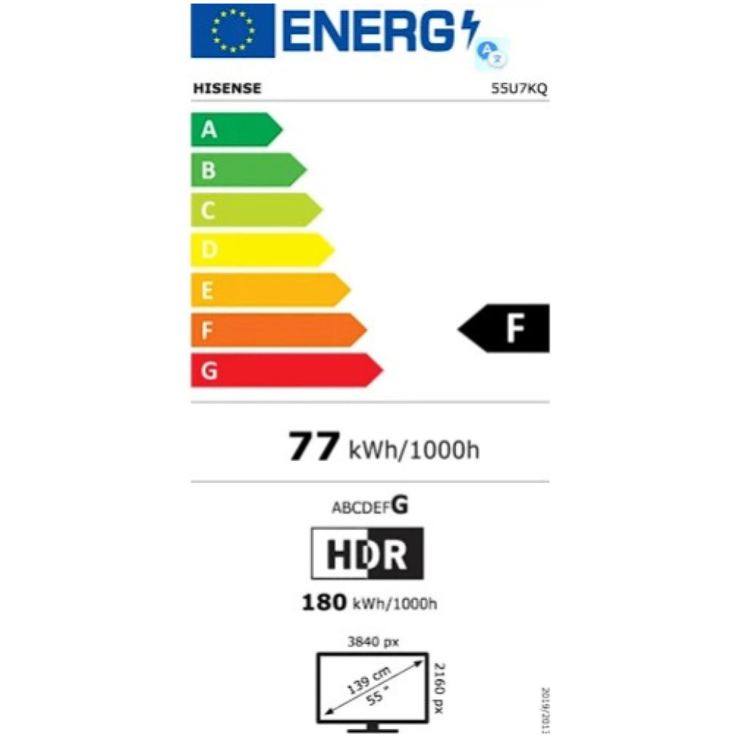 7 cm 55U7KQ 3840x2160 LED SMART 4xHDMI 2xUSB BT WiFi RJ45 120Hz