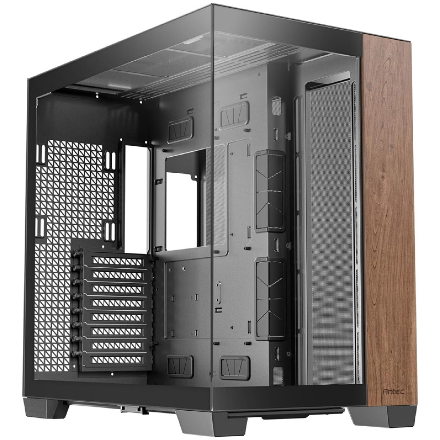 ANTEC C8 Wood Full-Tower okno črno/rjavo gaming ohišje