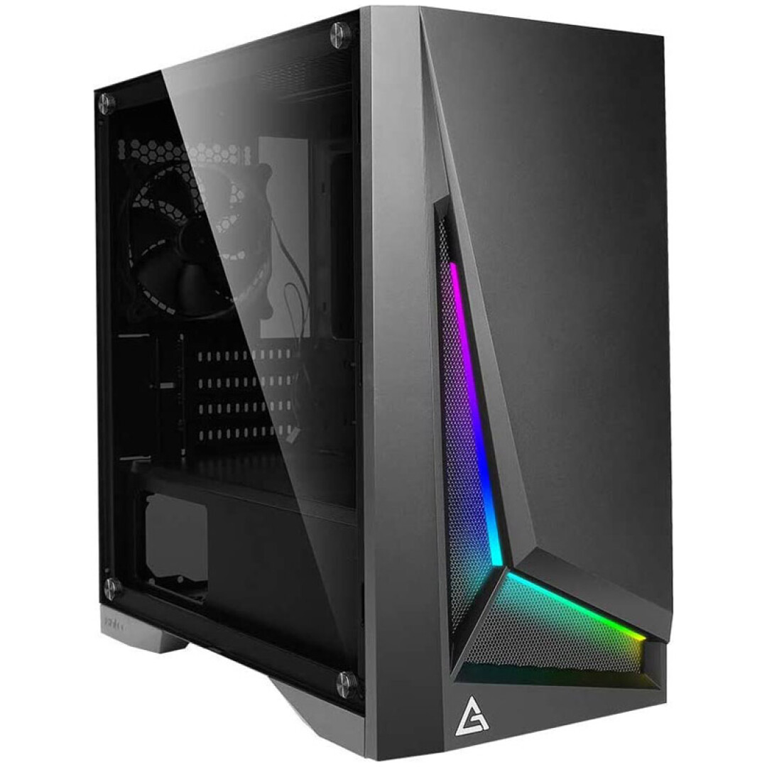 ANTEC DP301M microATX RGB (0-761345-80020-4) gaming okno črno ohišje