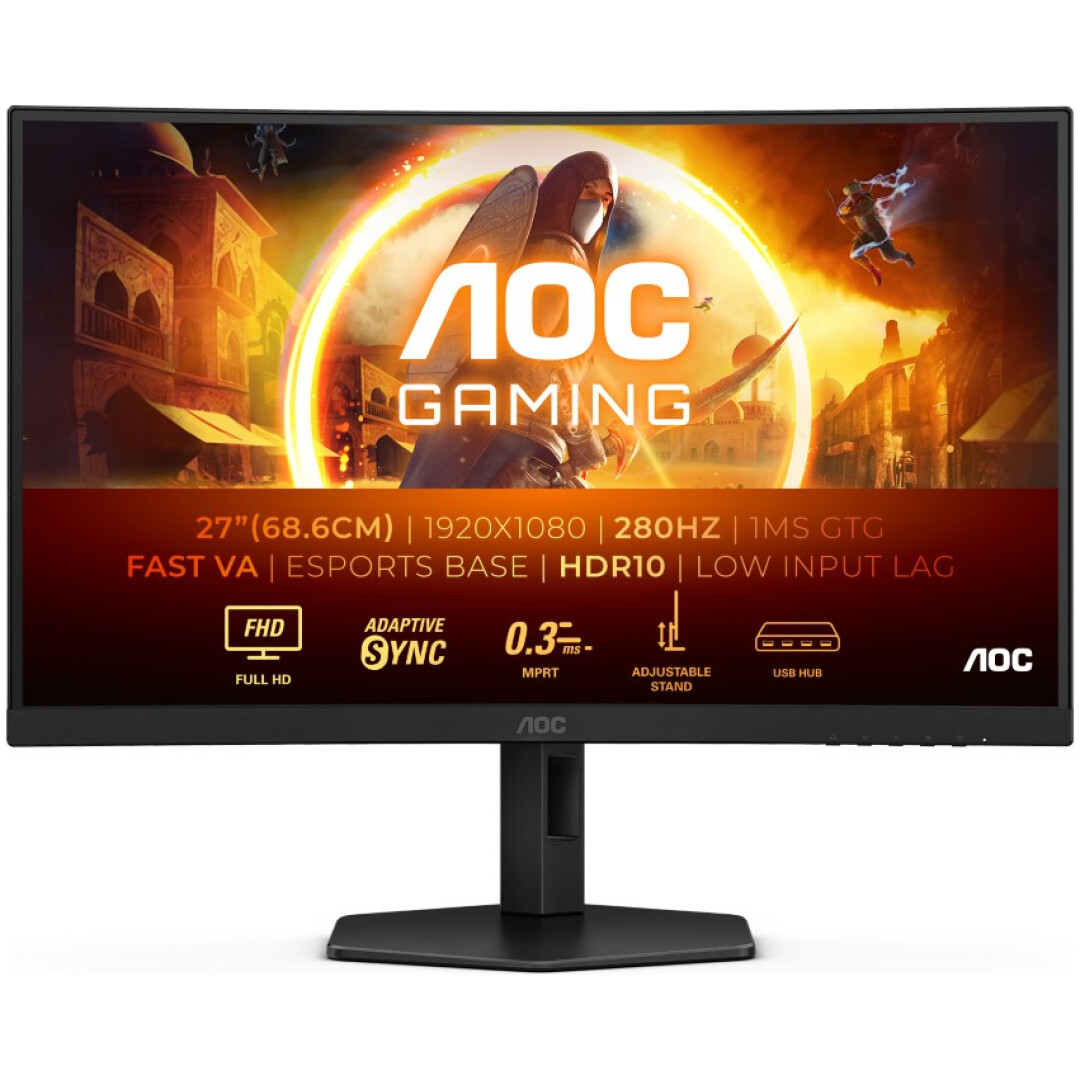 AOC C27G4ZXU 27" 280Hz ukrivljen gaming monitor