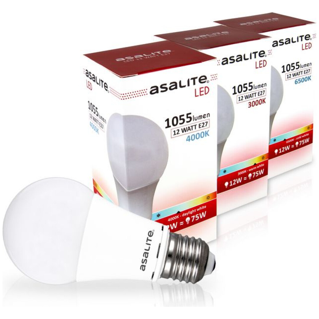 ASALITE LED sijalka E27 12W 6500K 1055lm