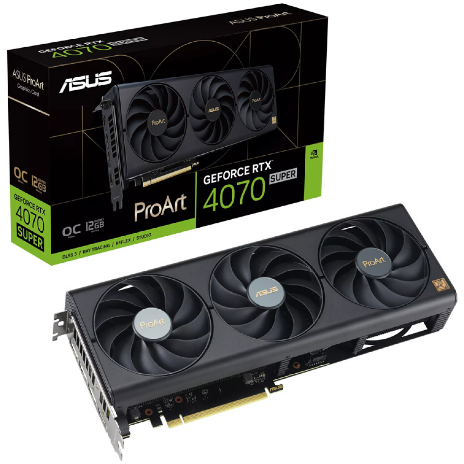 ASUS ProArt GeForce RTX 4070 Super OC 12GB GDDR6X (PROART-RTX4070S-O12G) gaming grafična kartica