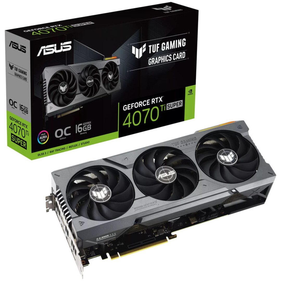 ASUS TUF GeForce RTX 4070 Ti Super OC 16GB GDDR6X (TUF-RTX4070TIS-O16G-GAMING) gaming grafična kartica