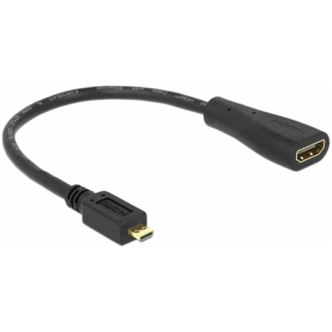 Adapter HDMI (ž) => microHDMI (m) 23cm Delock (65391)