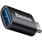 Adapter USB-A (ž) => USB-C (m) Baseus 3.2 Gen1 - črn (ZJJQ000001)