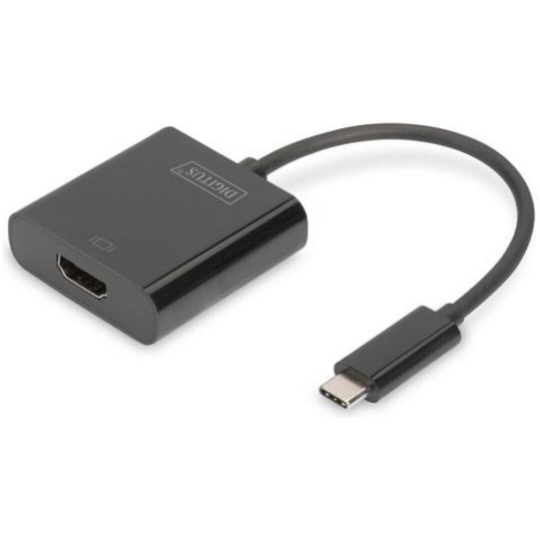 Adapter USB-C => HDMI 4K Digitus 19.5cm črn