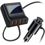 Avto polnilec 12V/24V => 3x USB-A + USB-C 90W PD3 + PPS + QC3 Acefast (B8)