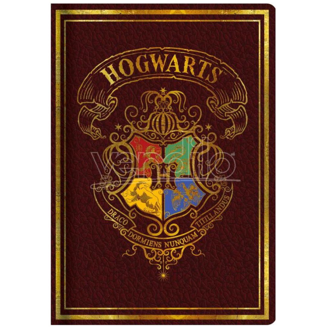 BLUE SKY HARRY POTTER A5 CASEBOUND BELEŽKA - RDEČA - COLOURFUL CREST