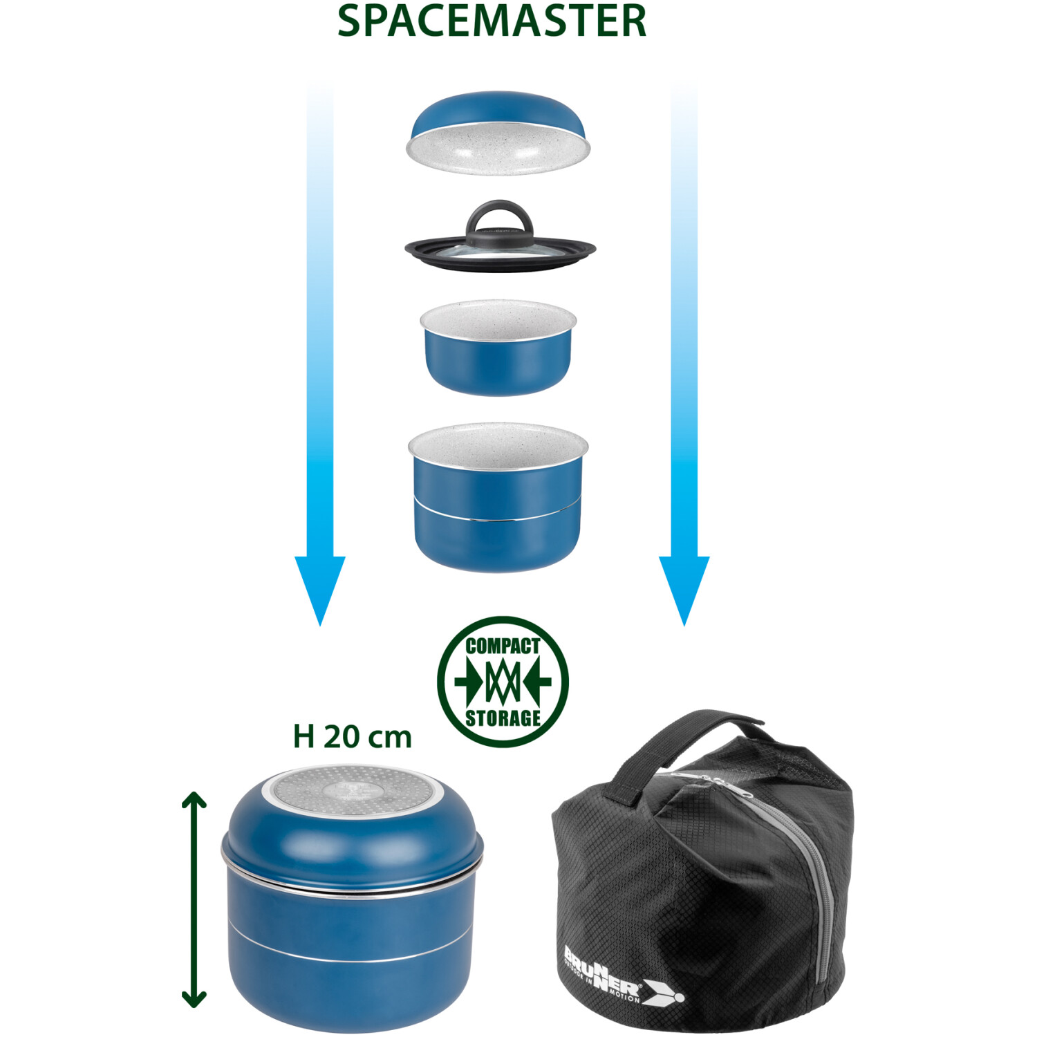 BRUNNER posode za kuhanje CAREZZA SPACEMASTER0804081N