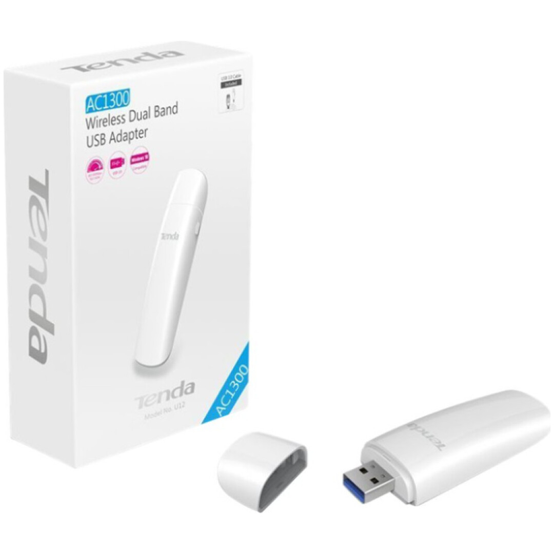 Brezžični mrežni adapter USB 3.0 Tenda WiFi5 802.11ac AC1300 867Mbit/s Nano (U12)