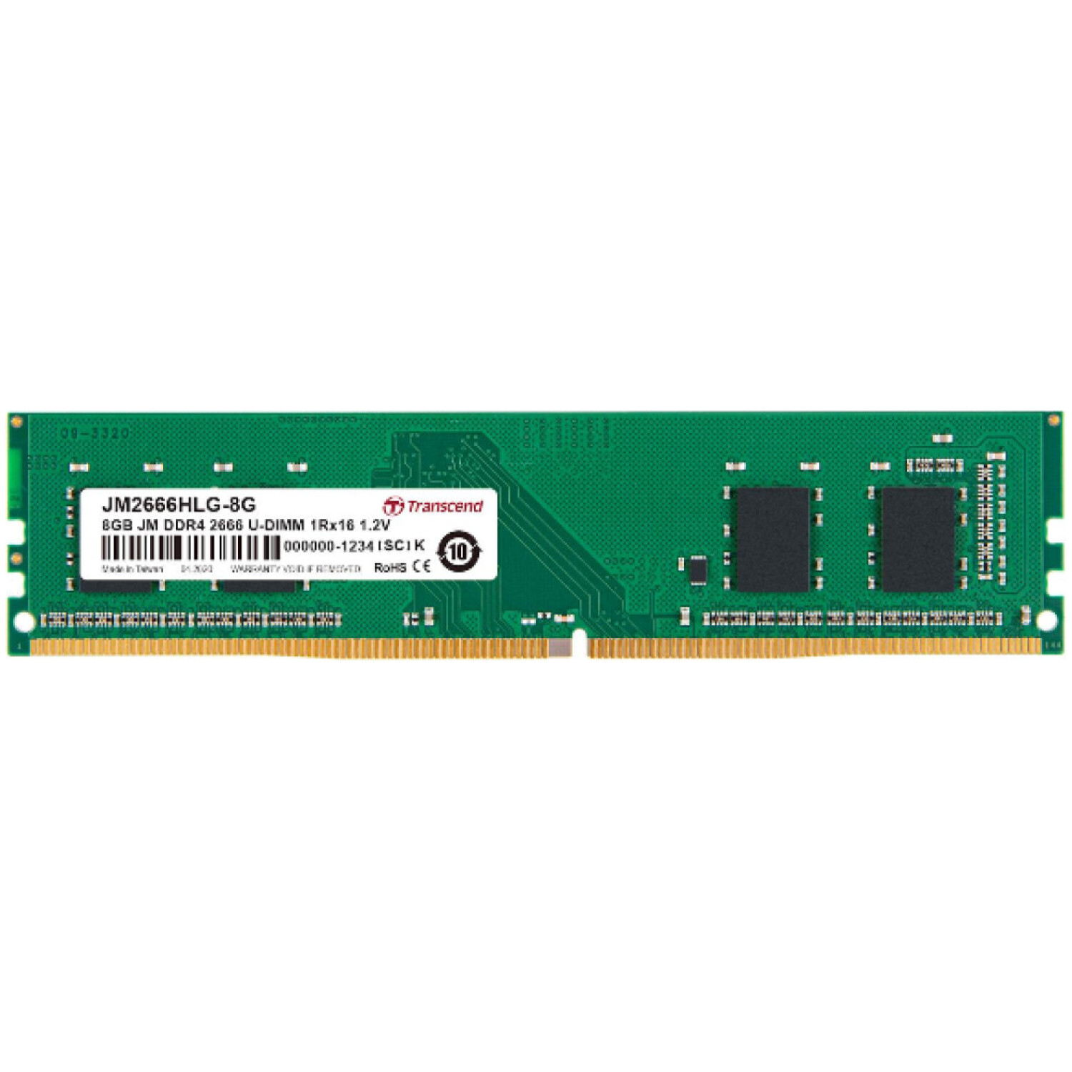 DDR4 8GB 2666MHz CL19 Single (1x 8GB) Transcend Value 1