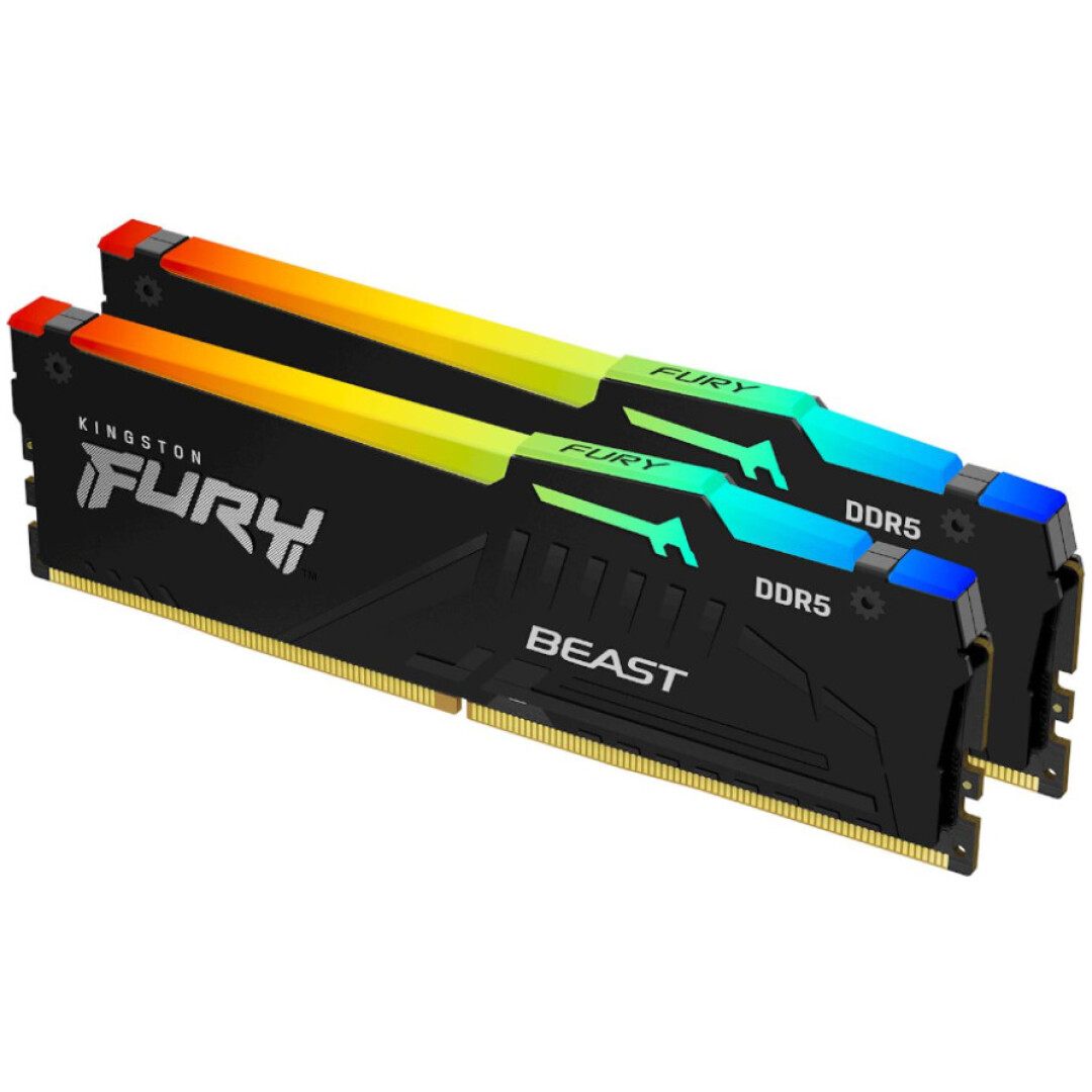 DDR5 32GB 6000MHz CL40 KIT (2x16GB) Kingston RGB Fury Beast XMP3.0 1