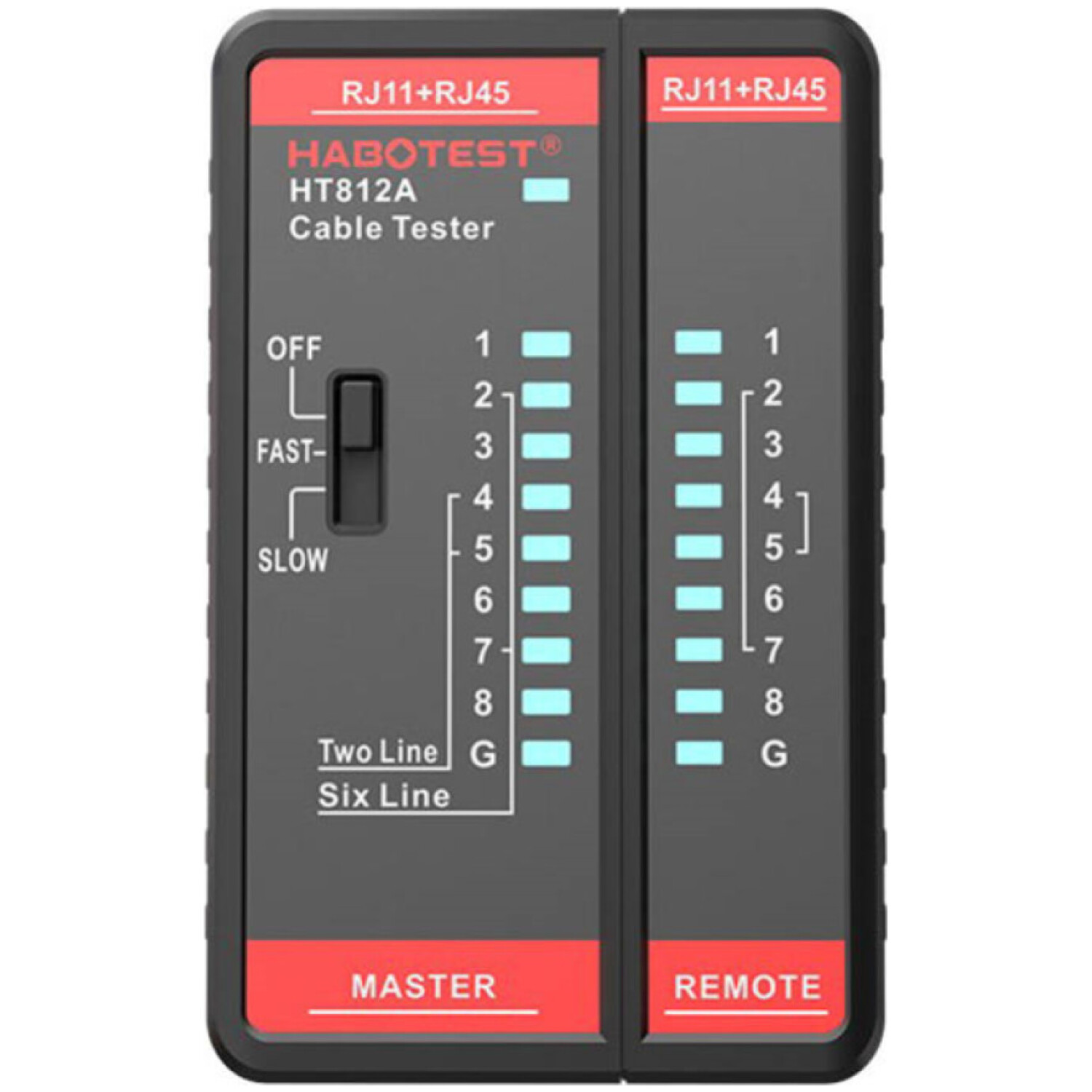 ETH LAN TESTER OMREŽJA RJ45/RJ14/RJ12/RJ9 Habotest HT812A