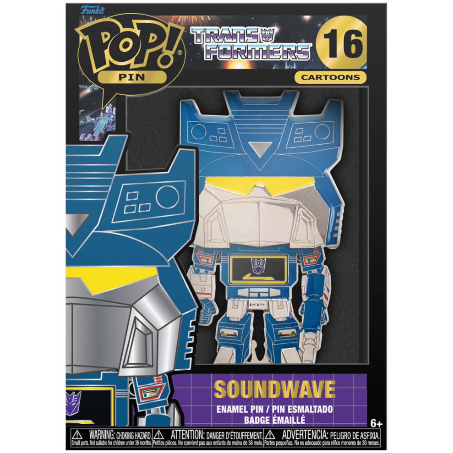 FUNKO POP PIN: TRANSFORMERS - SOUNDWAVE