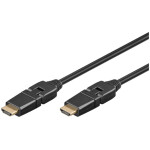 GOOBAY HDMI na HDMI High Speed Ethernet 4K 2m vrtljiv pozlačen kabel