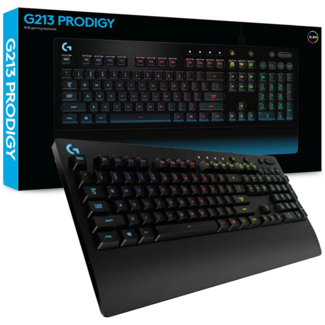 Gaming Tipkovnica USB Logitech G213 Prodigy US international | SLO gravura črna RGB (920-008093)