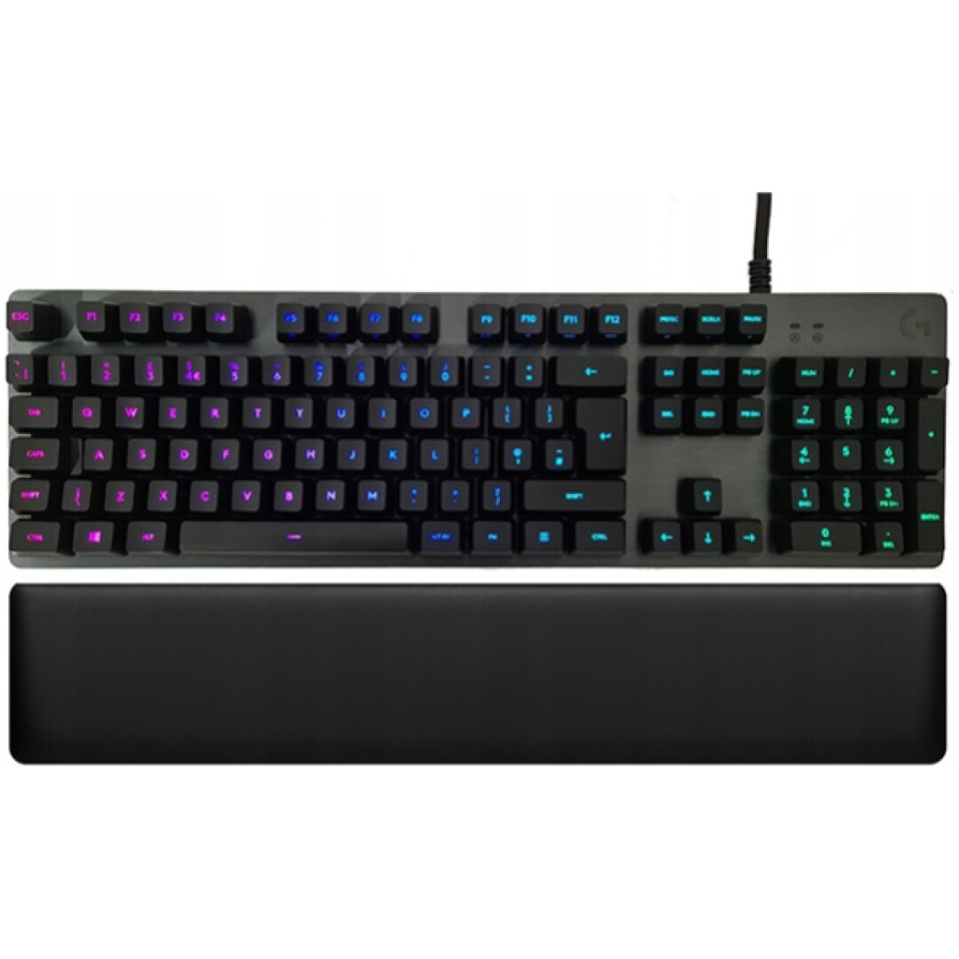 Gaming Tipkovnica Žična Logitech G513 karbon GX Blue (Clicky) US international | SLO gravura črna RGB (920-008934)