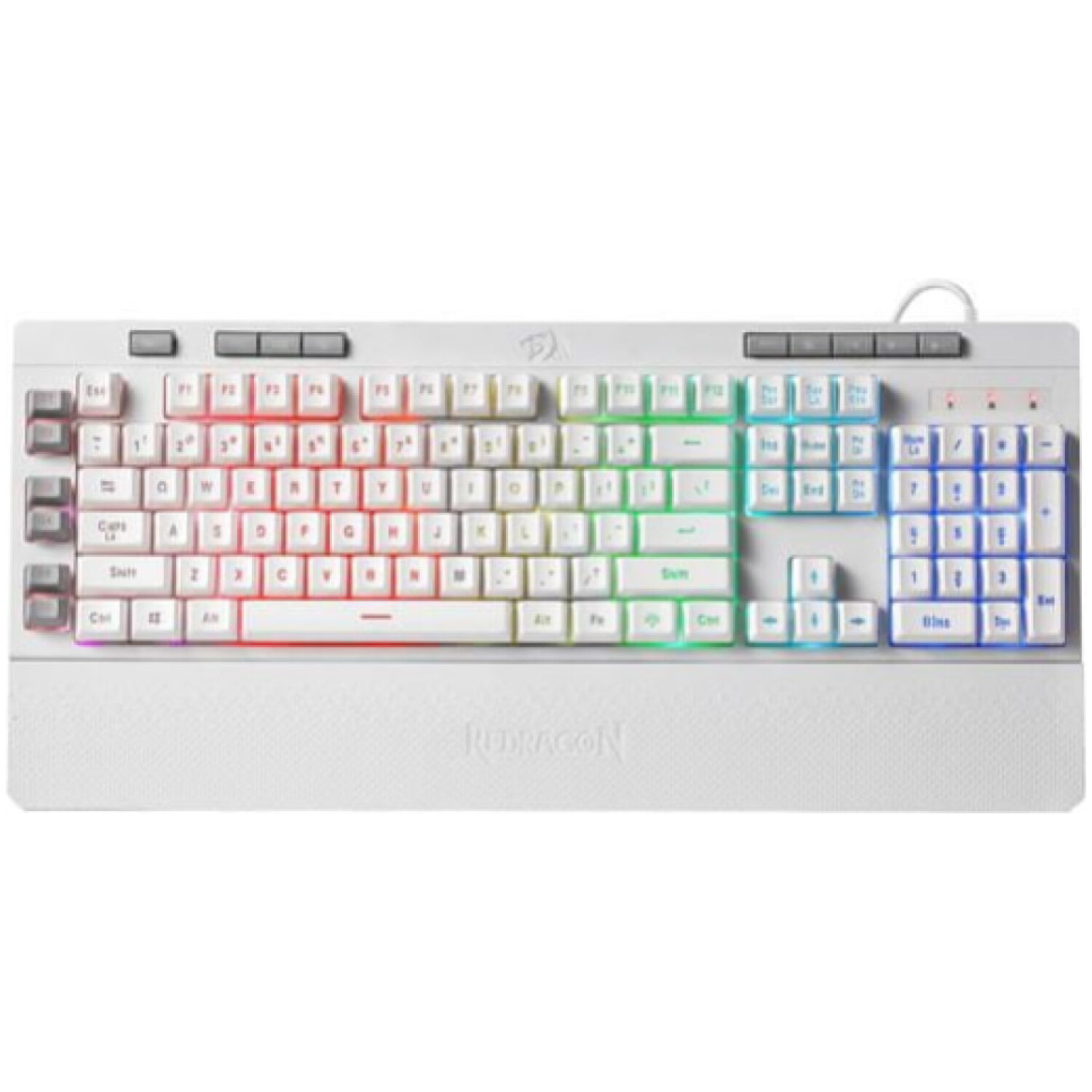 Gaming Tipkovnica Žična Redragon SHIVA K512 US | bela RGB (8902)