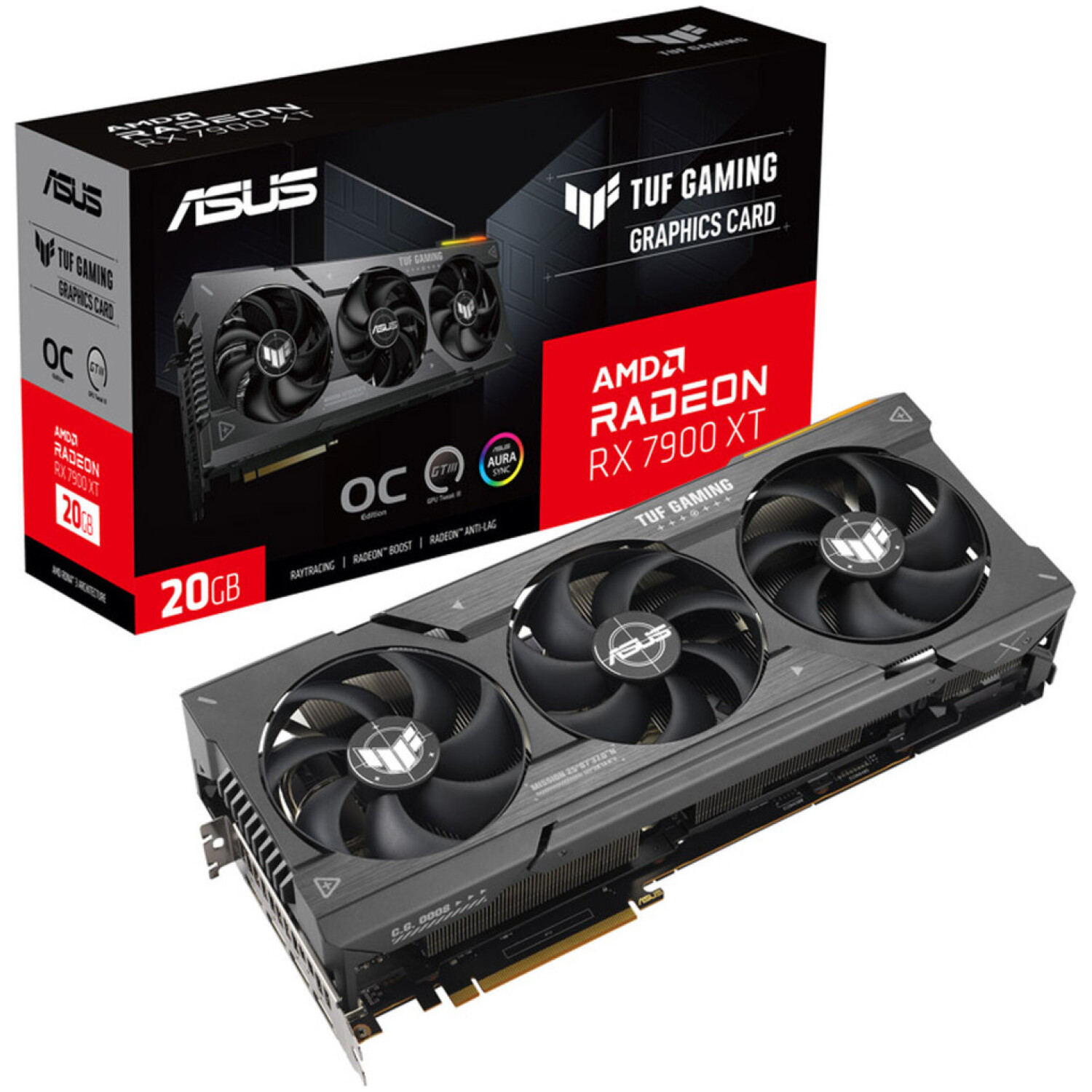 Grafična kartica AMD 7900 XT Asus TUF - 20GB GDDR6 | 3xDisplayport 2.1 1xHDMI 2.1a (90YV0IV1-M0NA00)