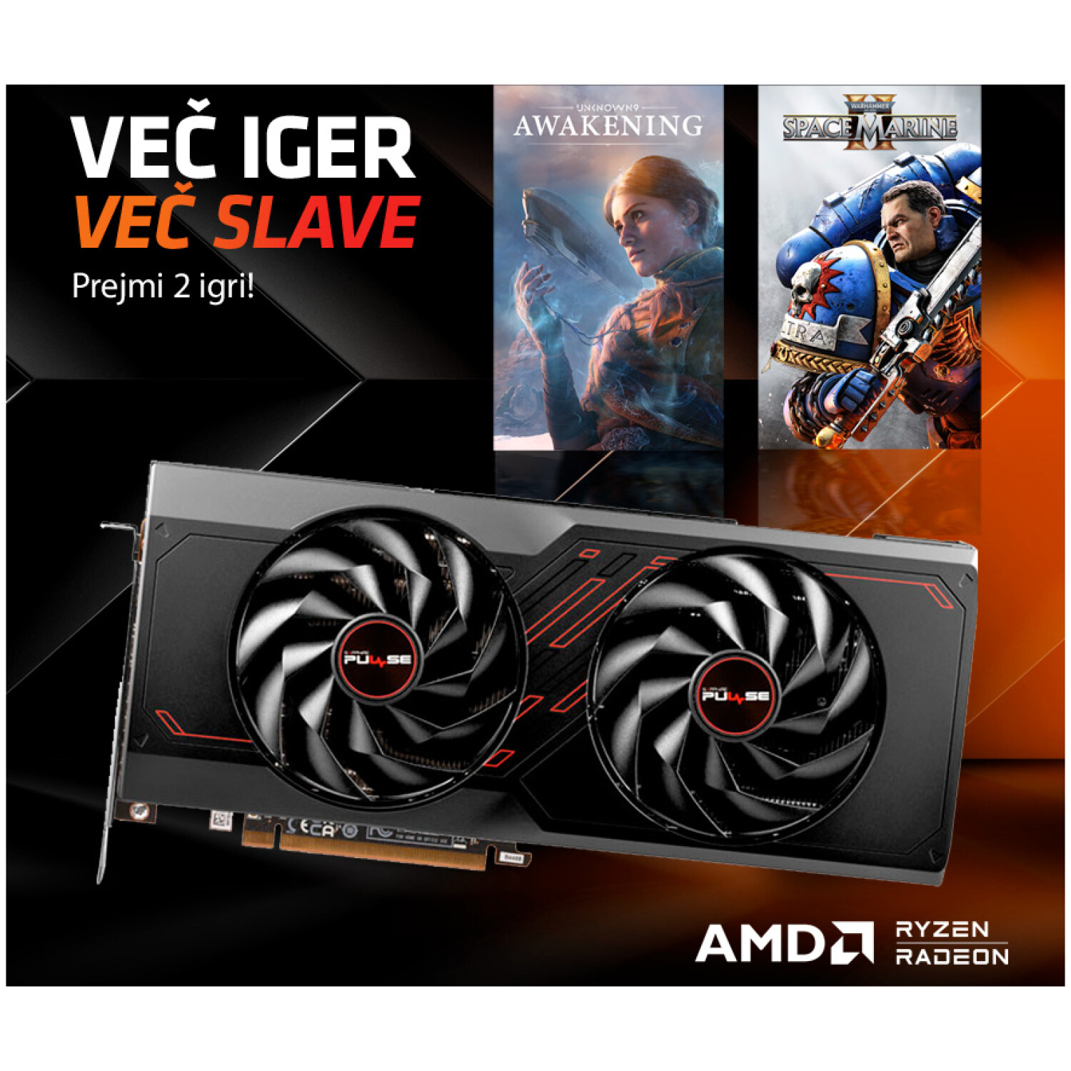 Grafična kartica AMD RX 7700XT Sapphire Pulse - 12GB GDDR6 | 2xDisplayport 1.4a 2xHDMI 2.1a (11335-04-20G)