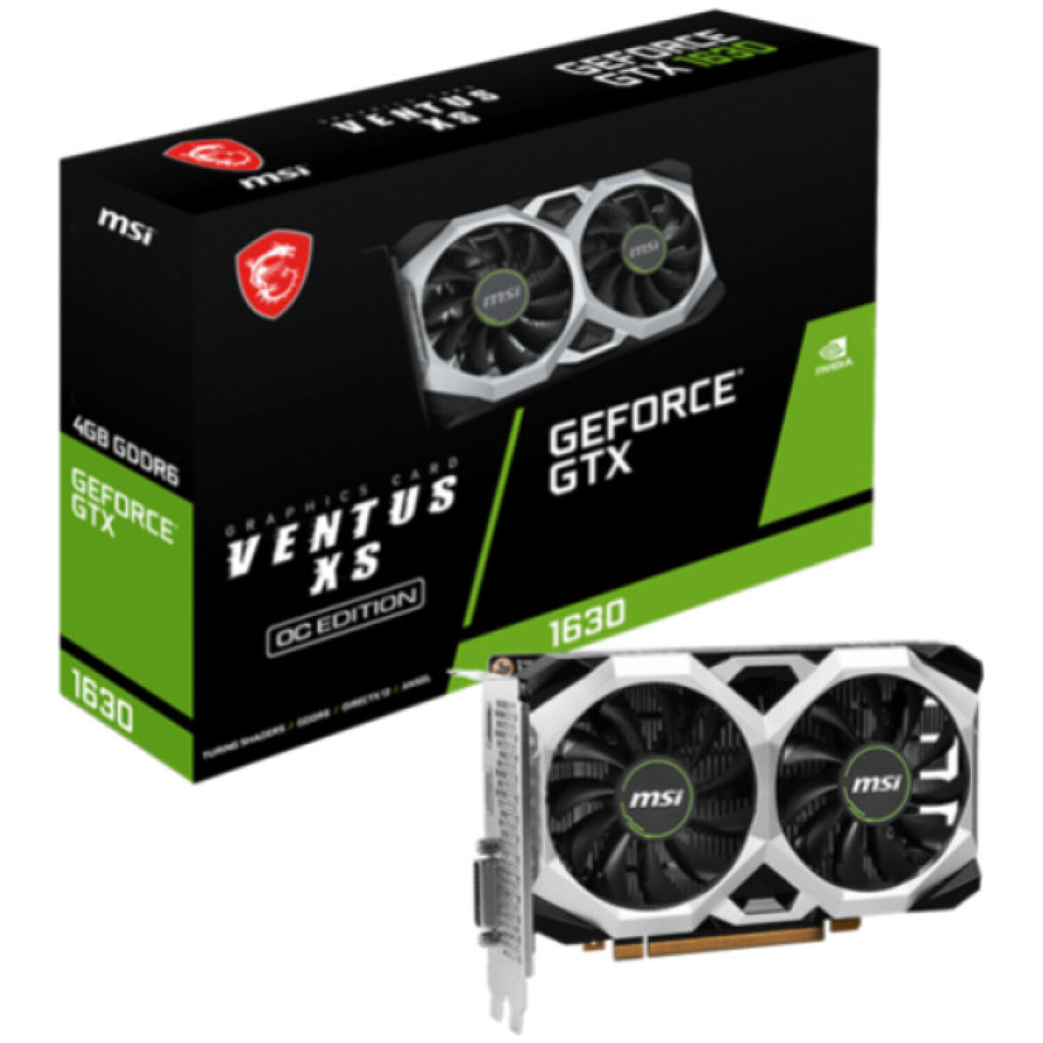 Grafična kartica nVidia GTX1630 MSI Ventus XS OC - 4GB GDDR6 (V809-4215R)