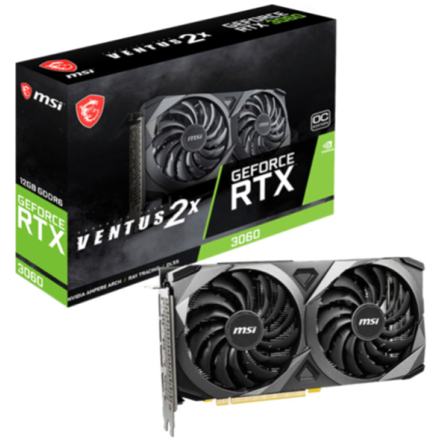 Grafična kartica nVidia RTX3060 MSI Ventus 2X OC - 12GB GDDR6 (V397-022R)