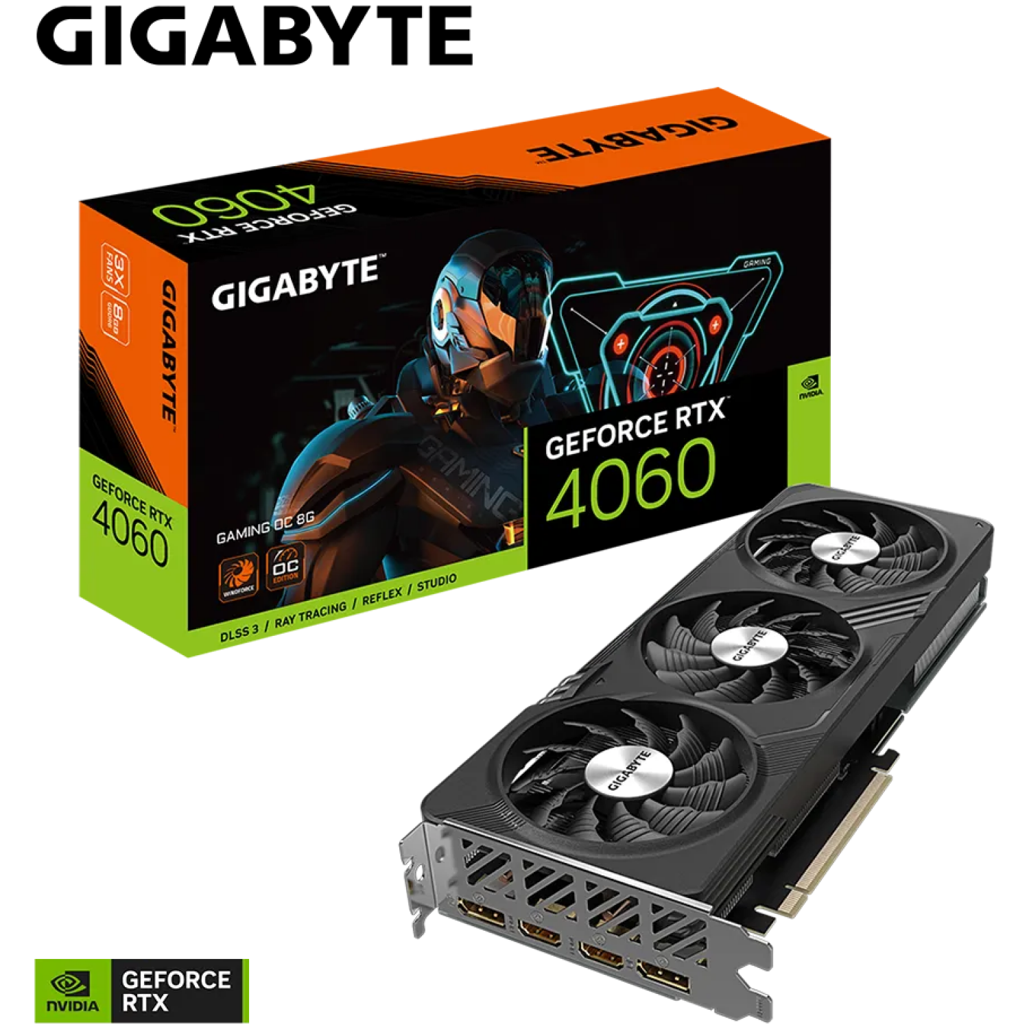 Grafična kartica nVidia RTX4060 GigaByte Gaming OC - 8GB GDDR6 (GV-N4060GAMING OC-8GD)