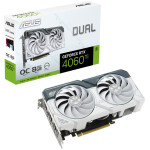 Grafična kartica nVidia RTX4060Ti Asus Dual OC Edition Bela - 8GB GDDR6 (90YV0J42-M0NA00)