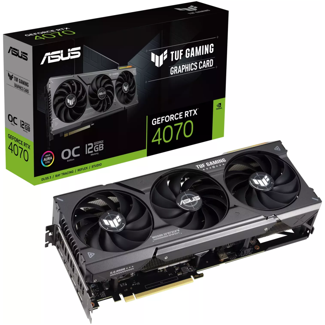 Grafična kartica nVidia RTX4070 Asus TUF Gaming - 12GB GDDR6X (90YV0IZ0-M0NA00)