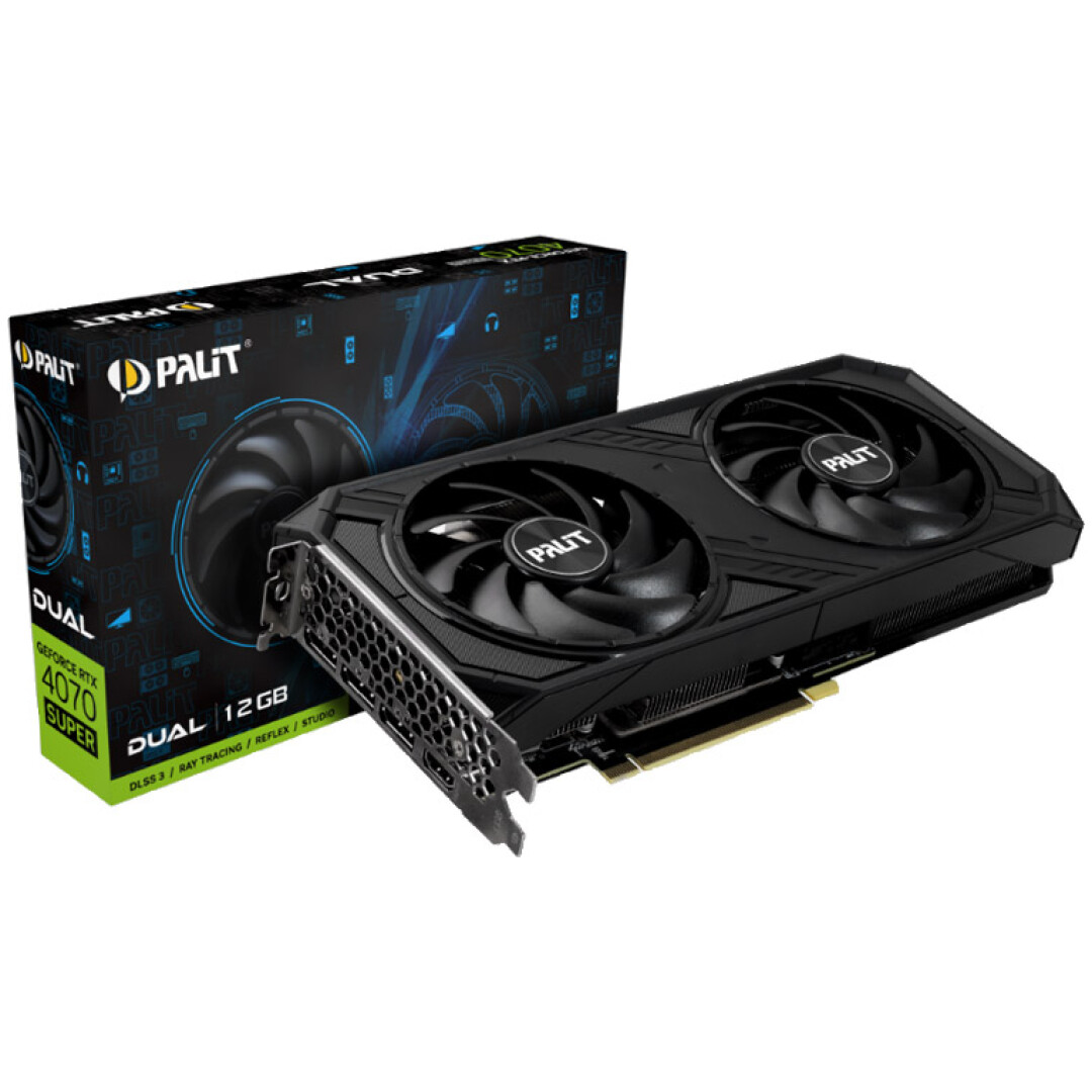 PALIT GeForce RTX 4070 Super Dual 12GB GDDR6X (NED407S019K9-1043D) gaming grafična kartica