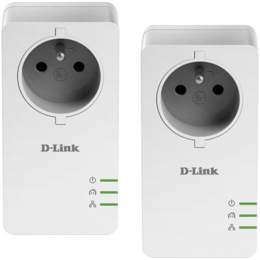 HPAV Powerline 1xLAN RJ45 220V D-link 1000Mbit/s (1+1) (DHP-P601AV)