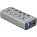 HUB USB 3.2G1 4portni + 1port s hitrim polnjenjem Delock (63262)