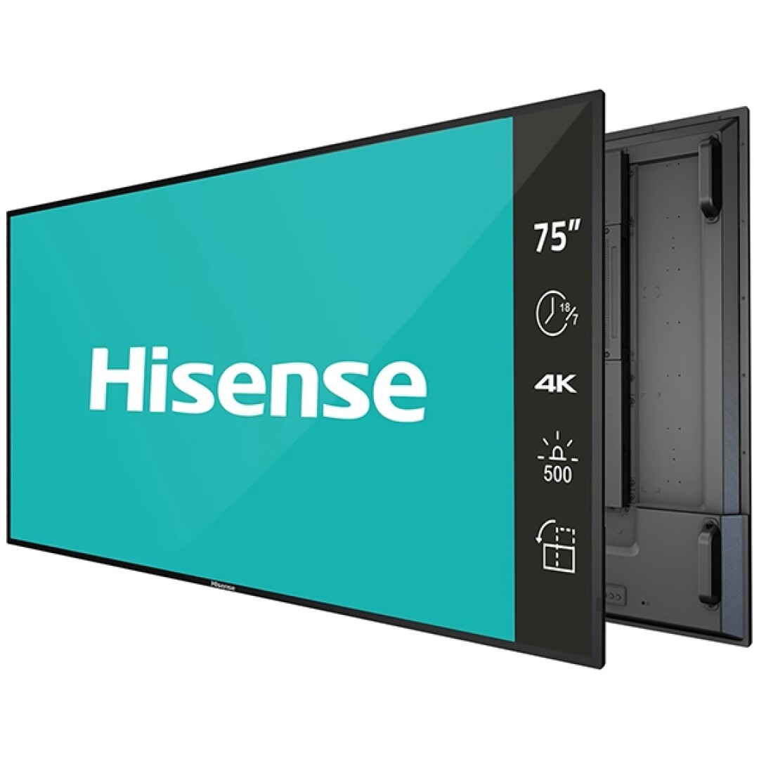 Hisense digital signage zaslon 75B4E30T 75'' / 4K / 500 nits / 60 Hz / (18h / 7 dni )