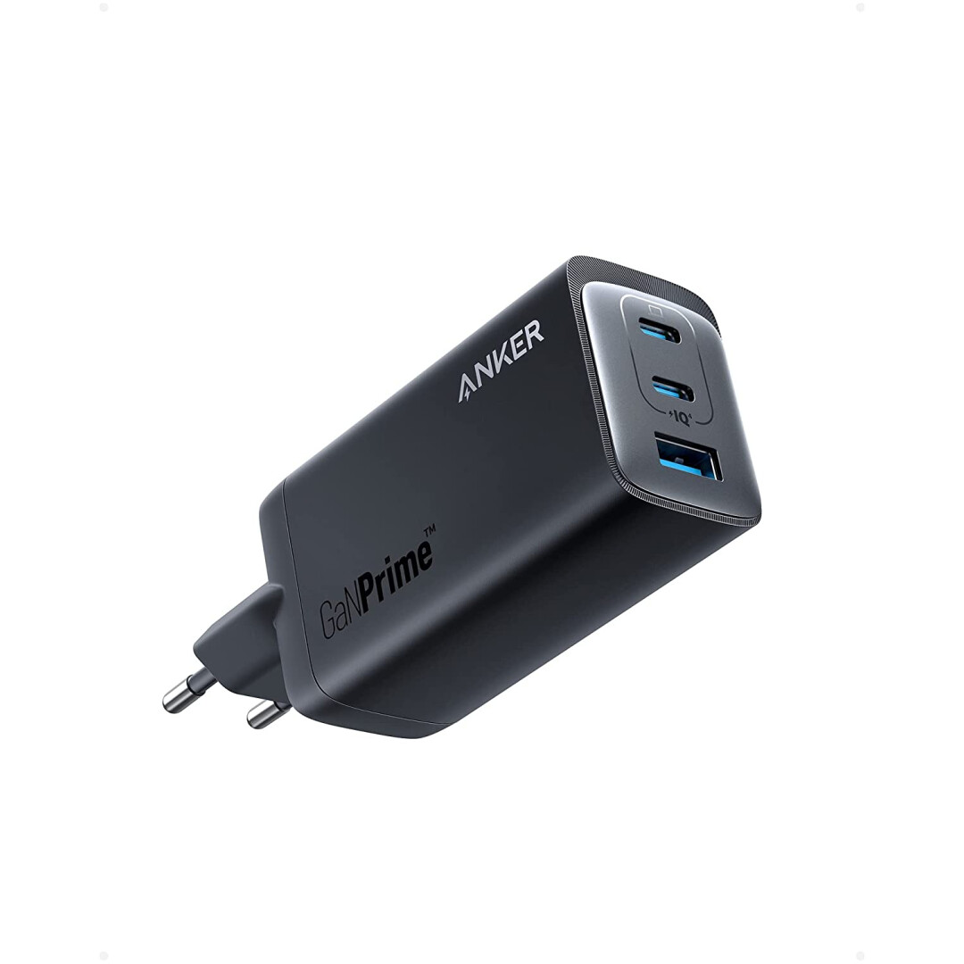 Hišni polnilec 100-240V => 1x USB-A (ž) 2x USB-C 120W za mobilni telefon ali tablični računalnik Anker 737 GaNPrime