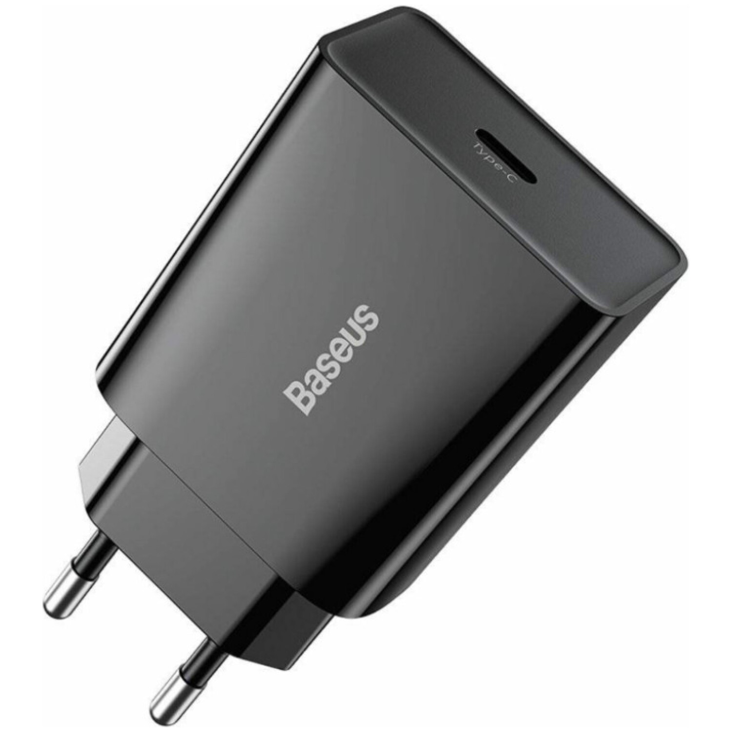 Hišni polnilec 100-240V => 1x USB-C 20W Baseus črn (CCFS-SN01)