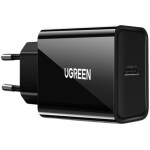 Hišni polnilec 100-240V => 1x USB-C 20W za mobilni telefon ali tablični računalnik Ugreen PD3 - črn (10191)