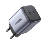 Hišni polnilec 100-240V => 2x USB-C 45W GaN II PD 3.0 Nexode Charger Ugreen črn