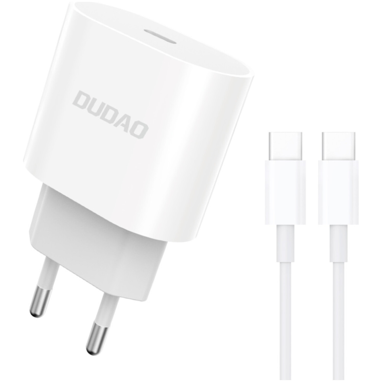 Hišni polnilec Dudao 20W 220V USB-C s priloženim kablom USB-C bel quick charger (A8SEUT-1M)