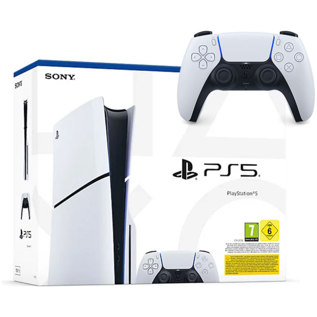 Igralna konzola SONY Playstation 5 SLIM + PS5 DUALSENSE WHITE