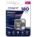 Integral 128GB Micro SD 4K branje 180MB/s pisanje 90MB/s MicroSDXC A2 C10 U3 UHS-I 180-V30