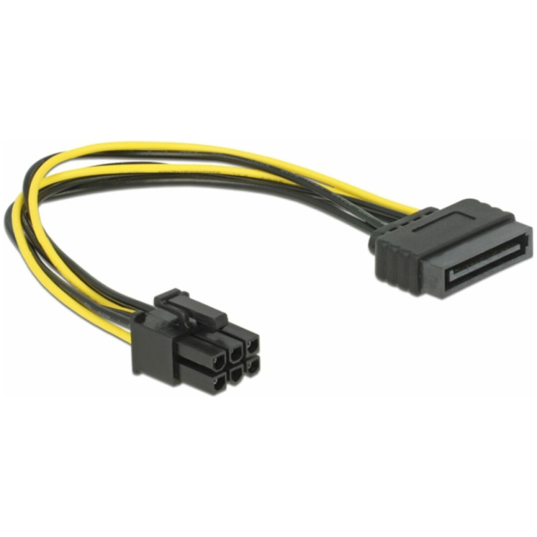 Kabel adapter napajalni SATA => PCI-Express 6 pin DELOCK