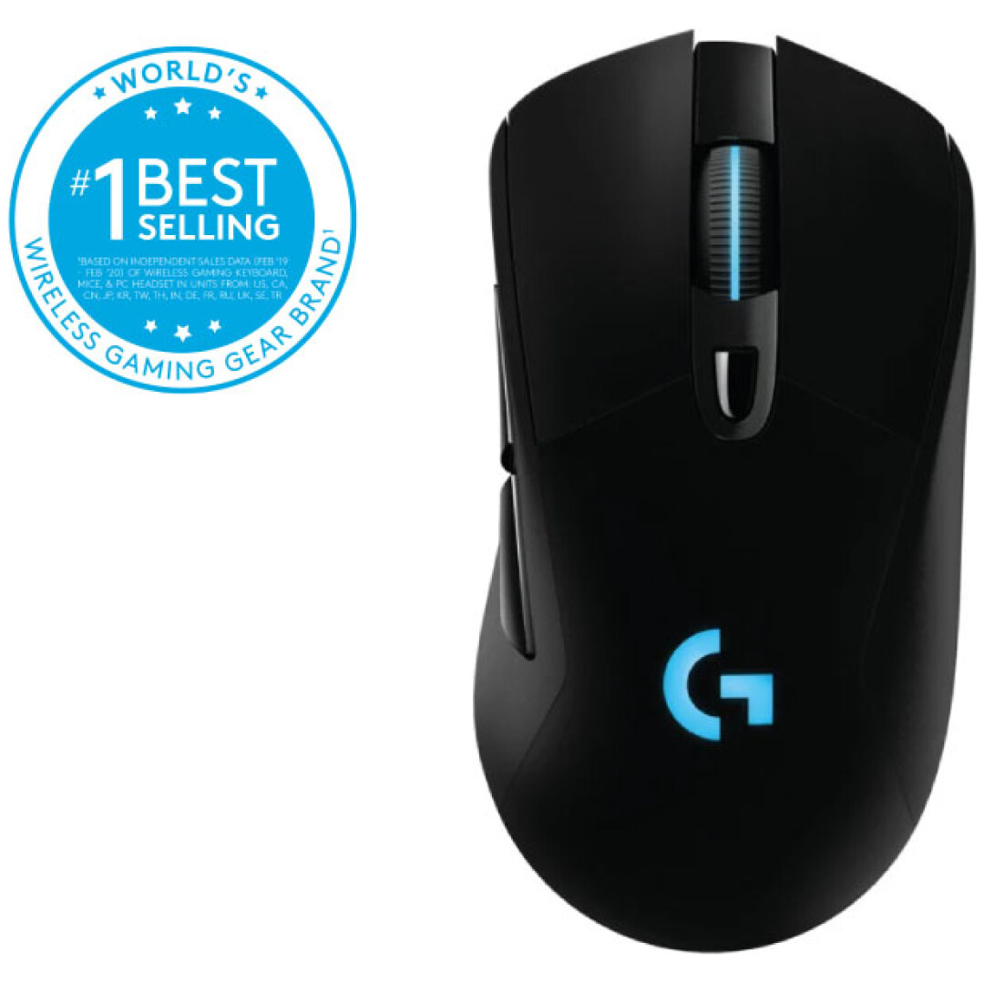 LOGITECH G703 Lightspeed Hero brezžična optična gaming RGB črna miška