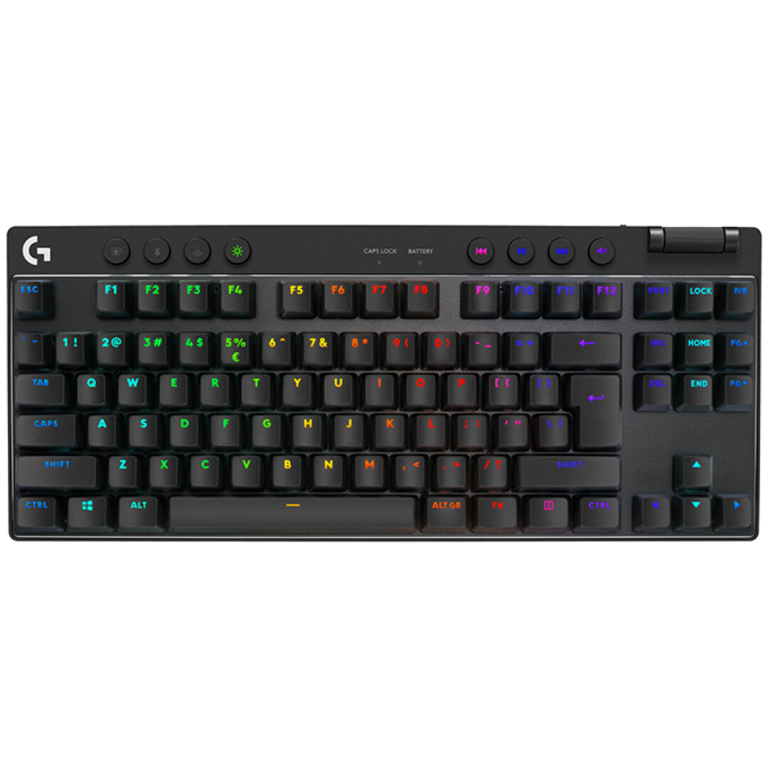 LOGITECH PRO X TKL LIGHTSPEED brezžična RGB Tactile mehanska gaming slotisk črna tipkovnica