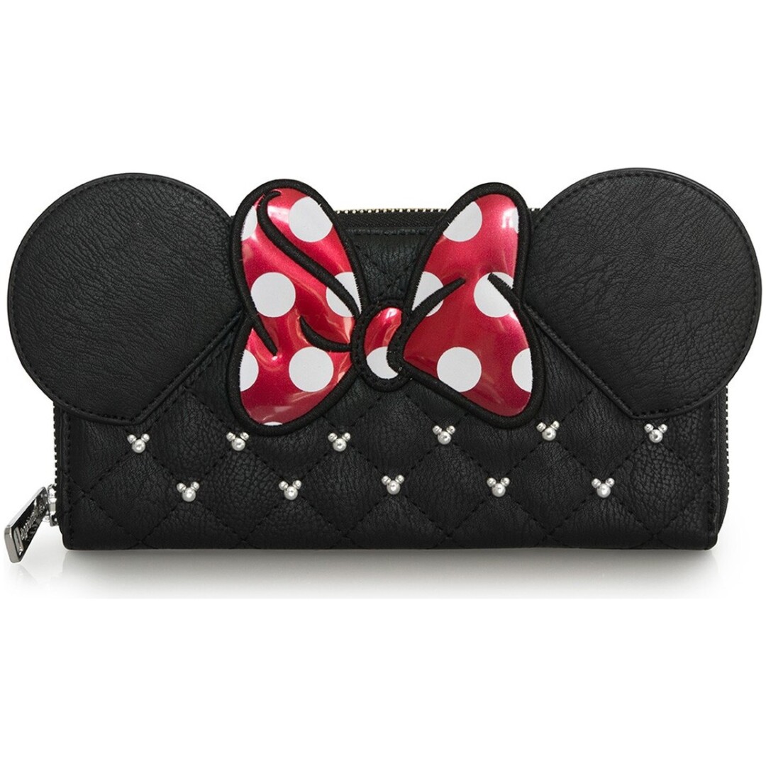 LOUNGEFLY DISNEY MINNIE BOW ZIP AROUND WALLET